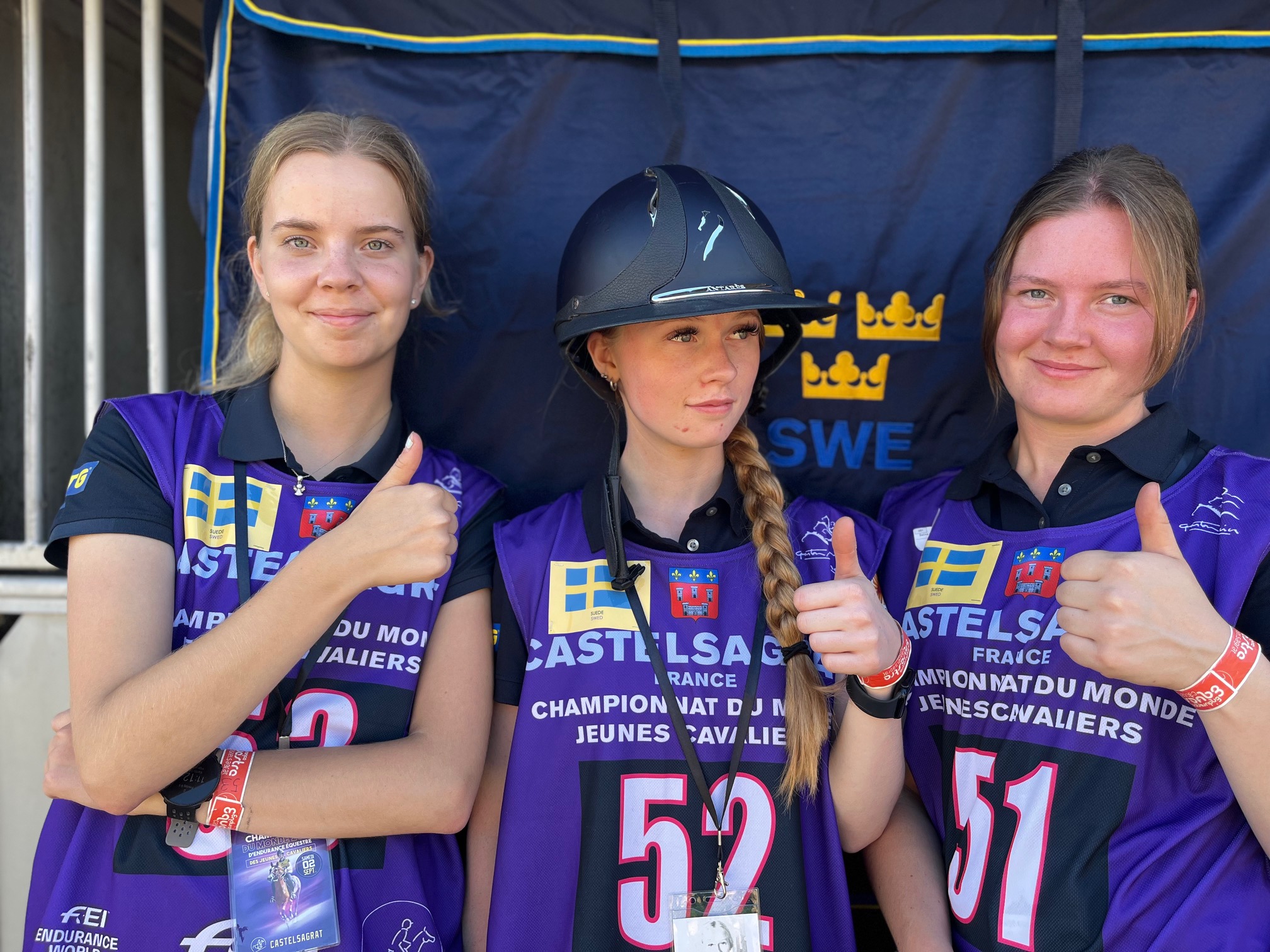 Emma Schuber, Joline Lindblom och , Selina Andersson-Kjellberg representerade Sverige vid VM i distansritt för young rider 2023.