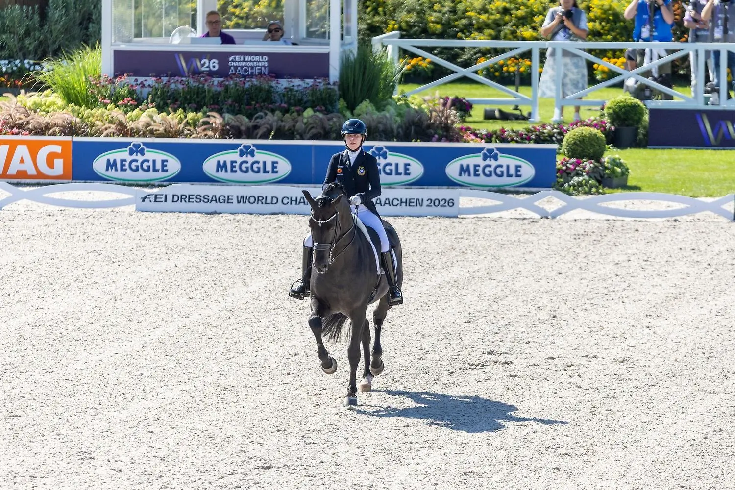 Therese Nilshagen/Navarro vid VM i Aachen 2026. Foto: Roland Thunholm